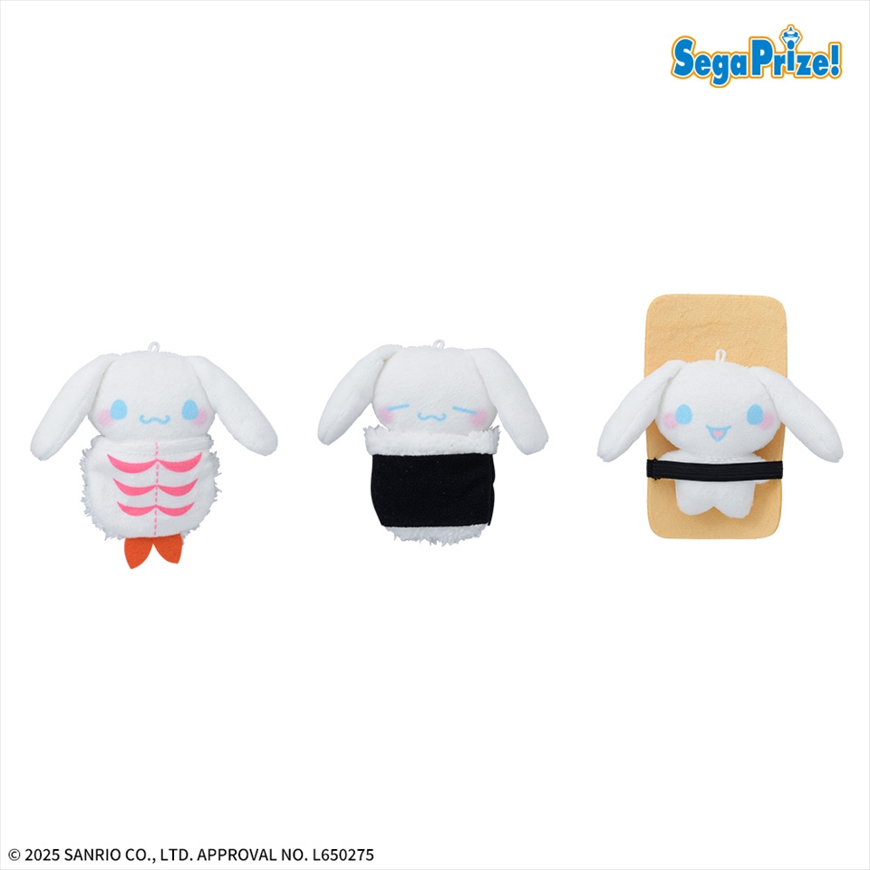 ゆるかわ サンリオキャラクターズ Ｄｅｃｏ Ｃｈａｒｍｙ マスコット“シナモロール” おすし