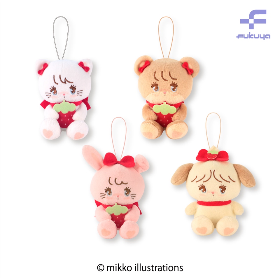 mikko いちごマスコットぬいぐるみ