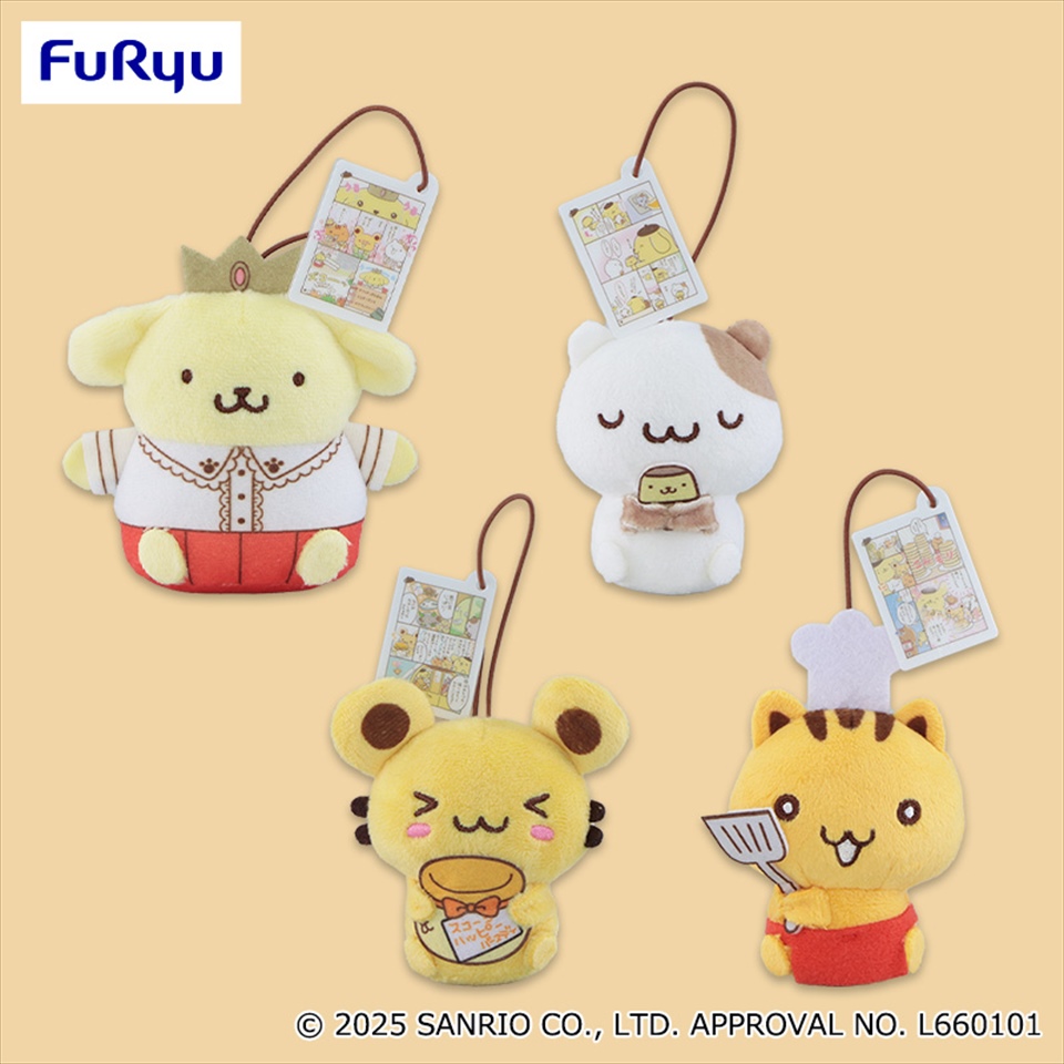 ポムポムプリン チームプリンアクリル付きシーンマスコット