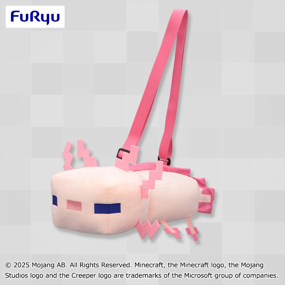 マインクラフト ウーパールーパーぬいぐるみショルダーバッグ