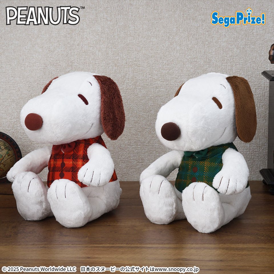 SNOOPY[TM]　Lぬいぐるみ　チェックベスト