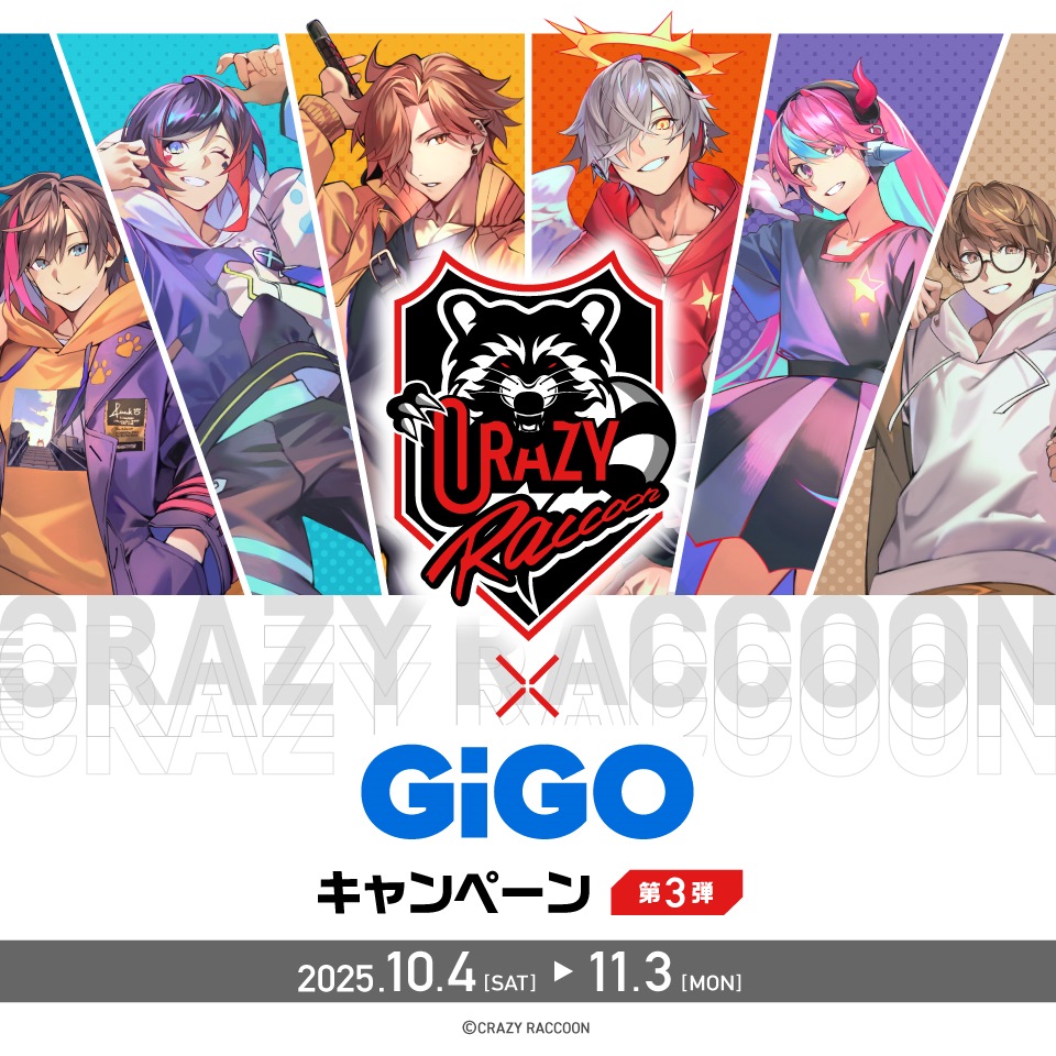 Crazy Raccoon&#215;GiGO キャンペーン第3弾