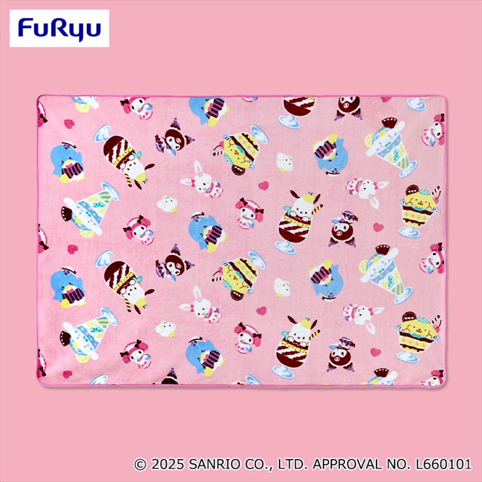 サンリオキャラクターズ パフェデザイン大きな毛布