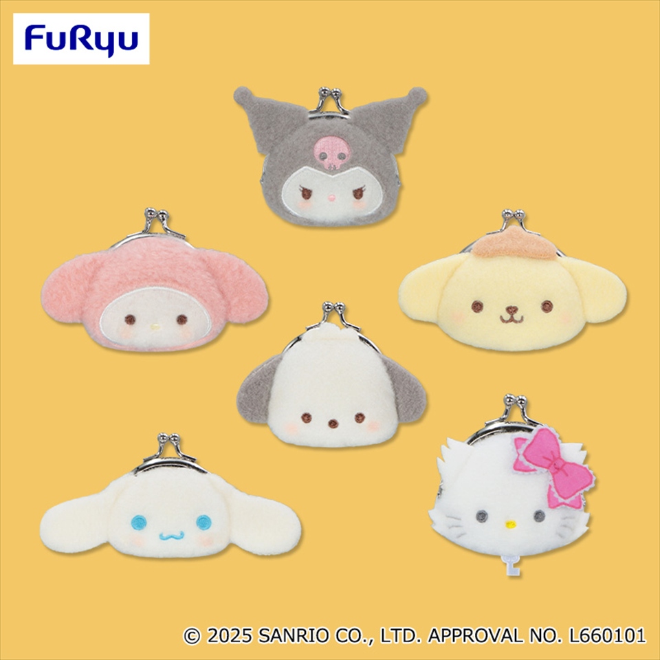 サンリオキャラクターズ ミルキーボアフェイスがま口ポーチ