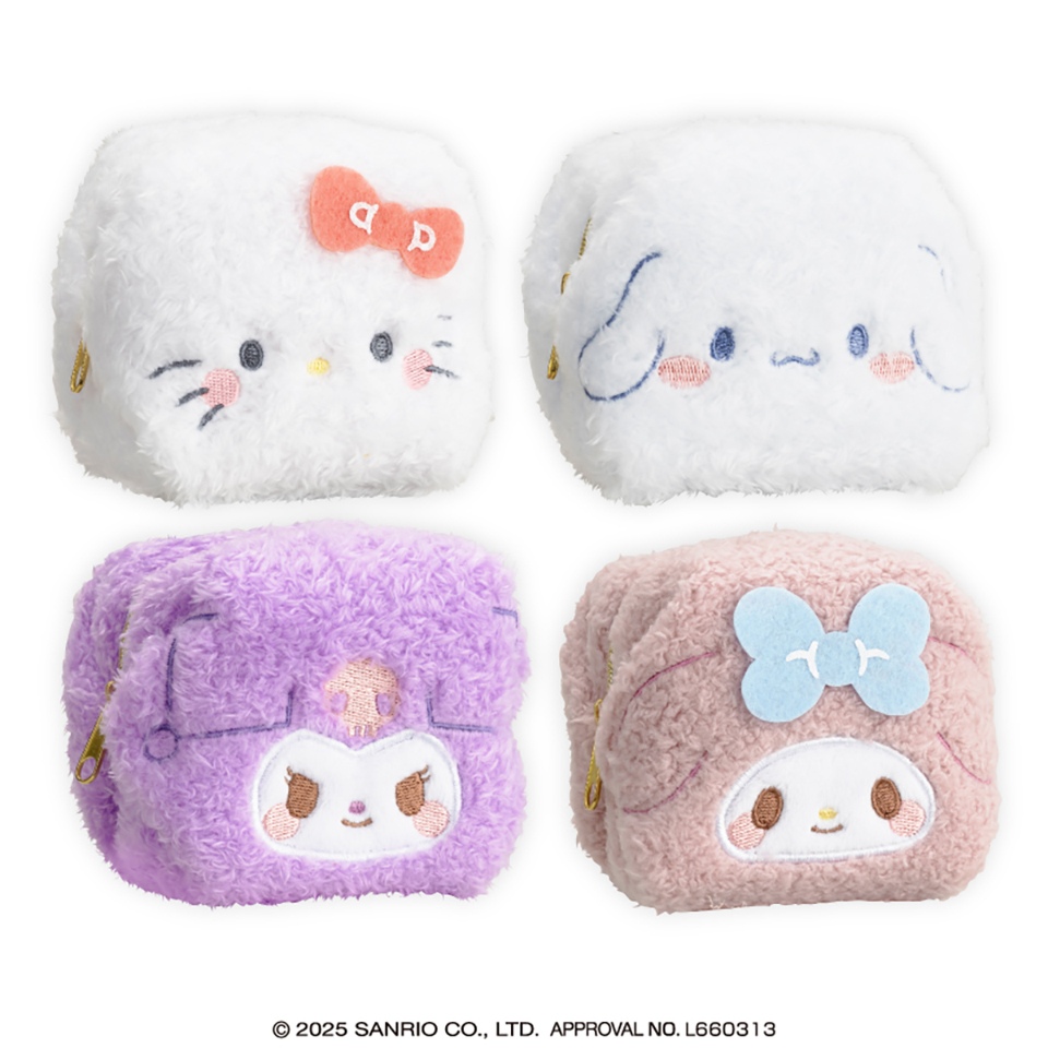 サンリオキャラクターズ　むきゅむきゅミニキャラメルポーチ