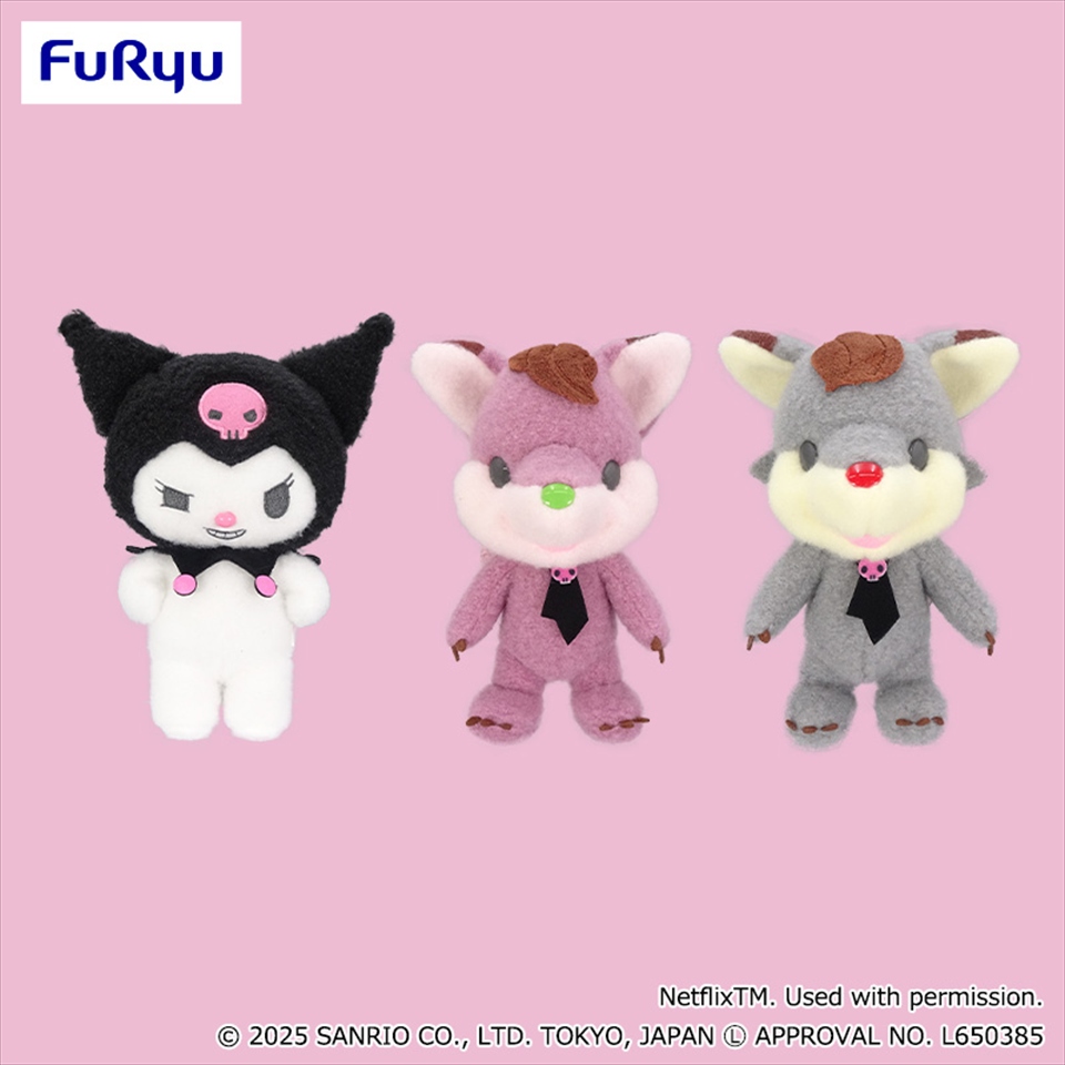 Netflixシリーズ「My Melody ＆ Kuromi」 ぬいぐるみ～クロミ・ササゲ・タンバ～
