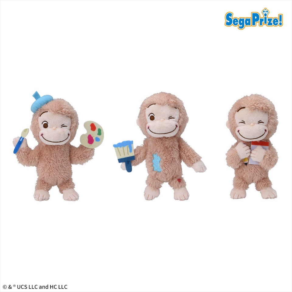 おさるのジョージ　赤いほっぺ　マスコット　おえかき